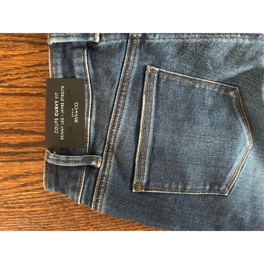 Women's RW&CO. Blue Curvy Fit Skinny Jeans Size 29 - Picture 4 of 7